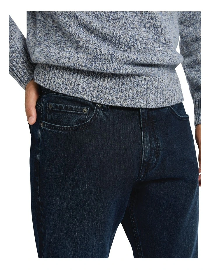 Crosby Tapered Leg Jean in Blue/Black image 3