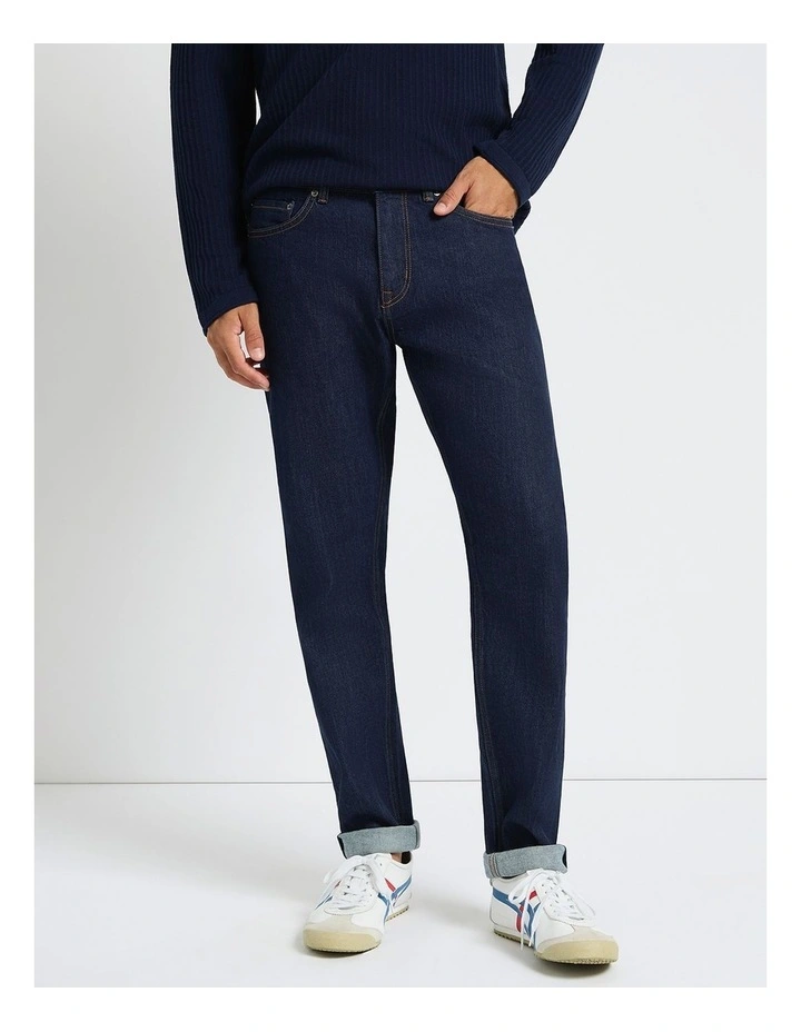 Crosby Tapered Leg Jean in Rinse Indigo image 2