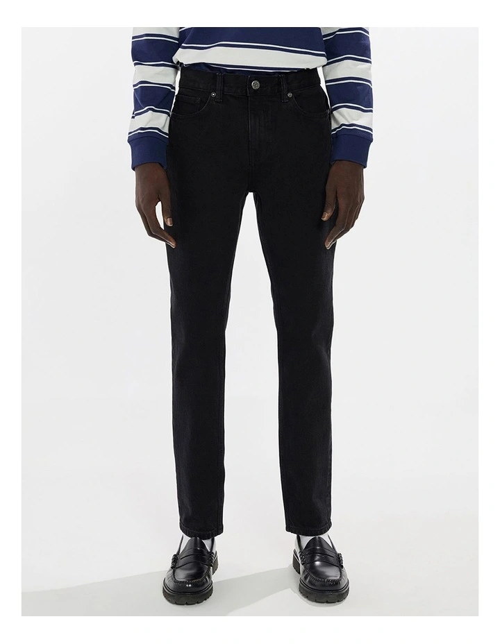 Jordan Slim Leg Jean in Black image 2