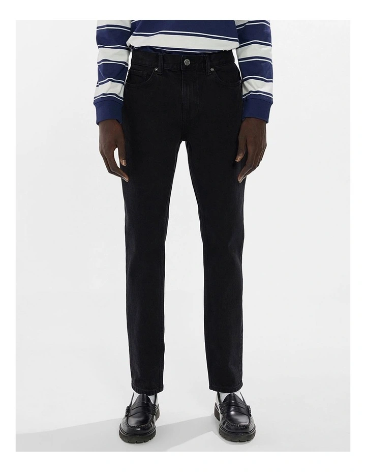 Jordan Slim Leg Jean in Black image 2