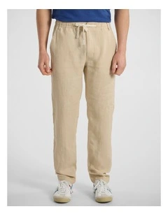 Jasper Linen Pant in Latte