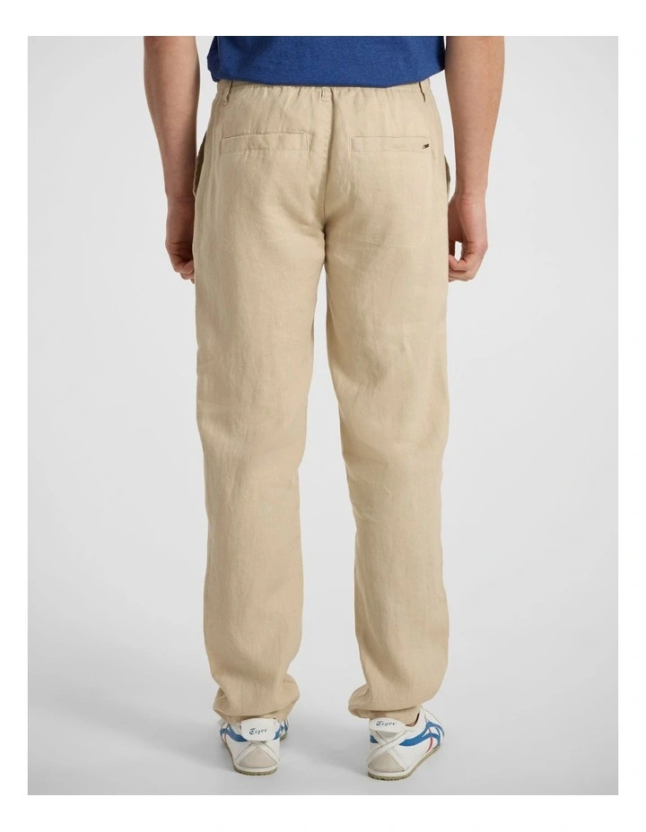 Jasper Linen Pant in Latte image 3