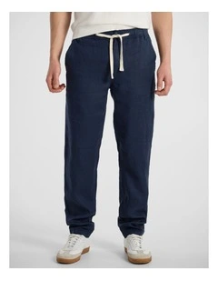 Jasper Linen Pant in Navy