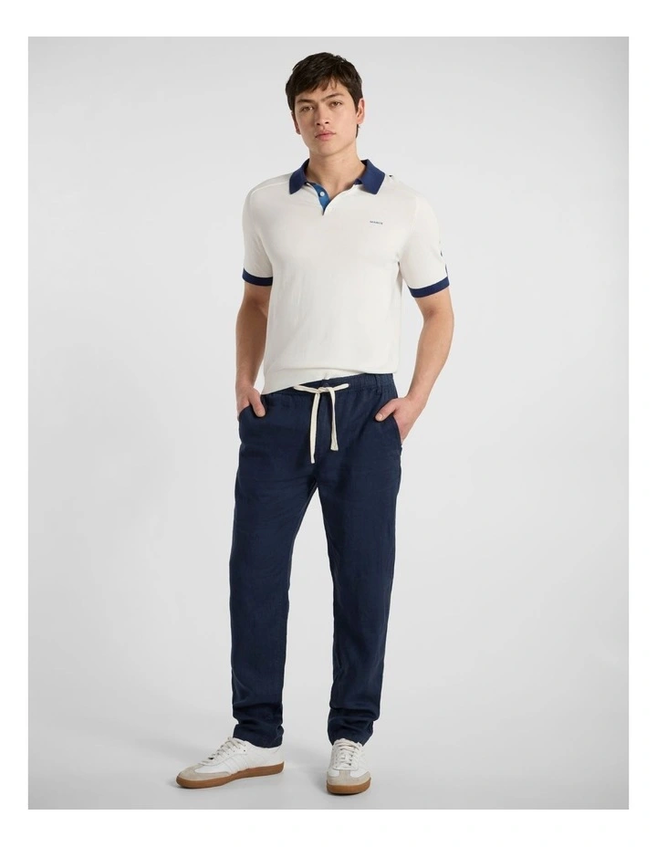 Jasper Linen Pant in Navy image 1