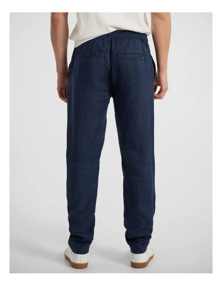 Jasper Linen Pant in Navy image 4