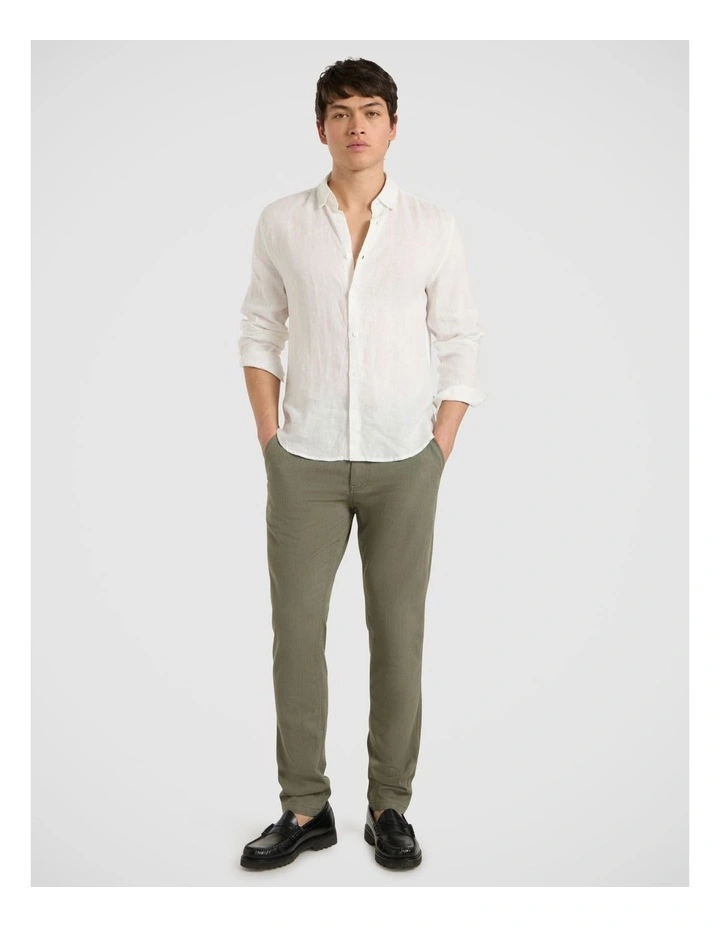 Brayden Textured Chino Pant in Dark Olive image 2