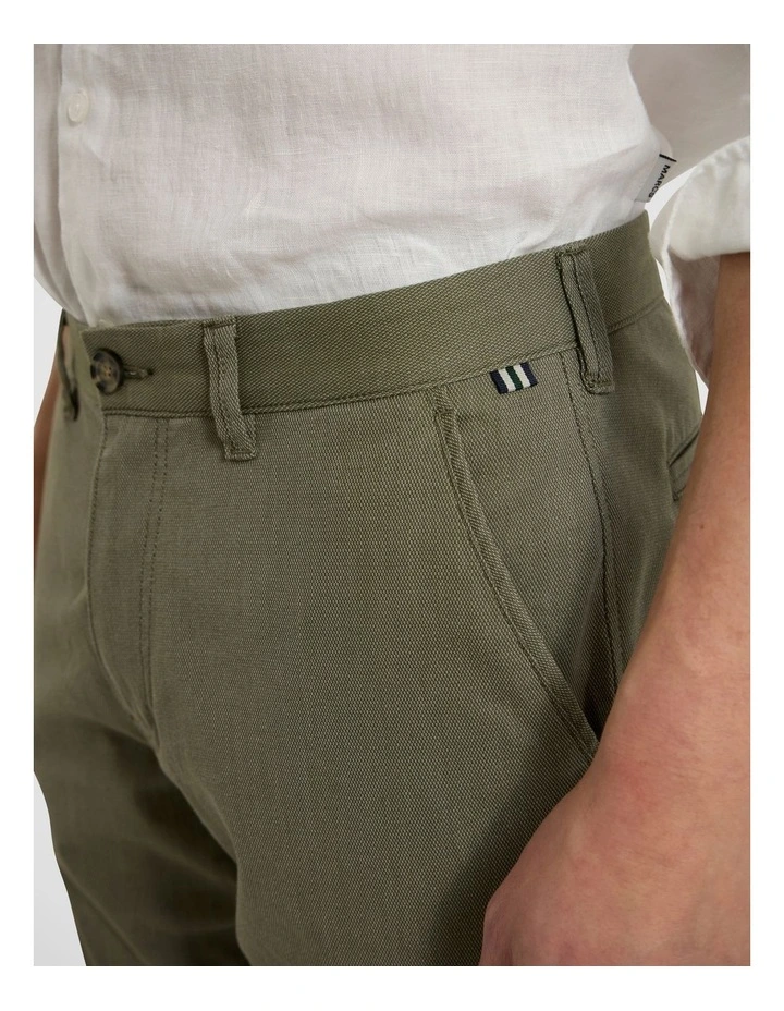 Brayden Textured Chino Pant in Dark Olive image 3