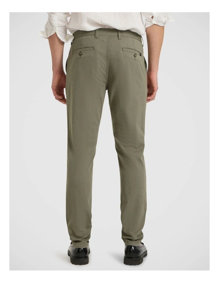 Brayden Textured Chino Pant in Dark Olive image 5