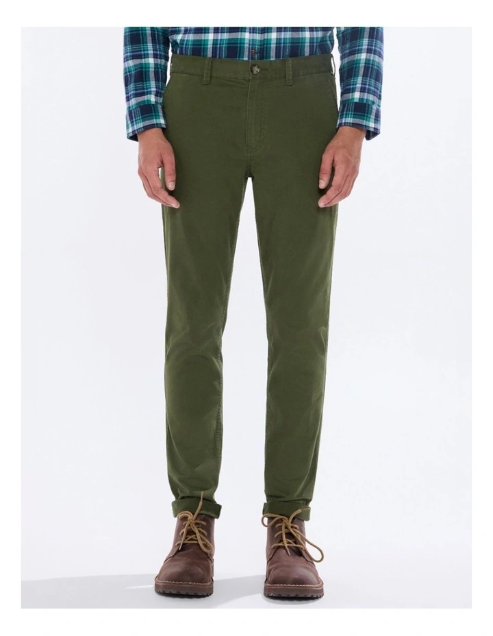 Brayden Slim Fit Chino Pant in Dark Forest image 2