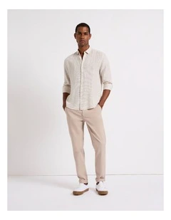 Brayden Slim Fit Chino Pant in Birch