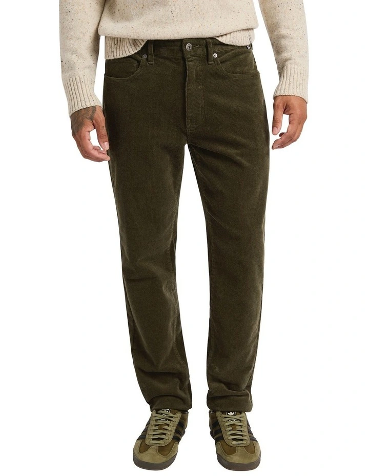 Matteo 5 Pocket Corduroy Pant in Dark Olive image 3