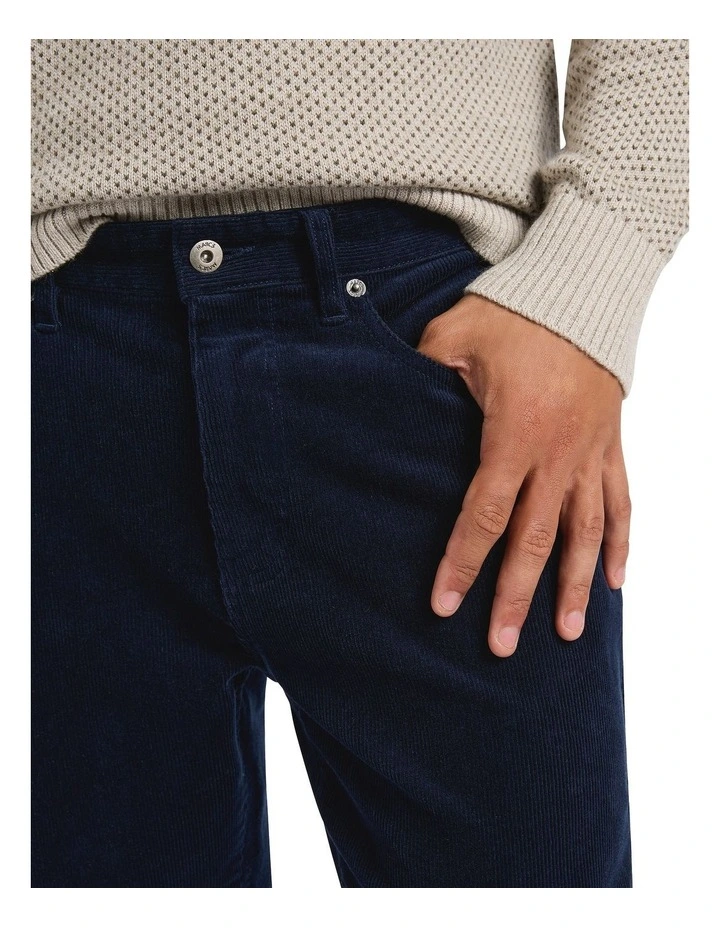 Matteo 5 Pocket Corduroy Pant in Navy image 3