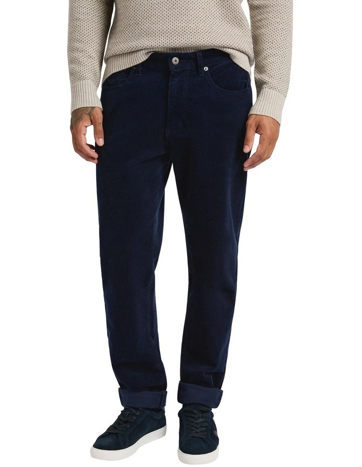 Matteo 5 Pocket Corduroy Pant in Navy image 4