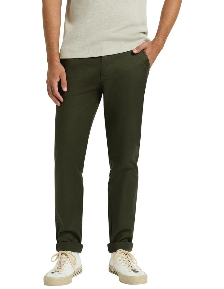 Matthew Slim Leg Pant in Dark Moss image 2