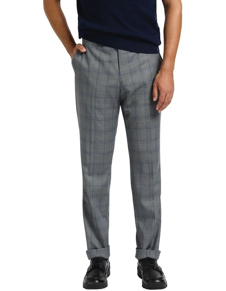 Willem Tailored Pant in Grey Check image 4