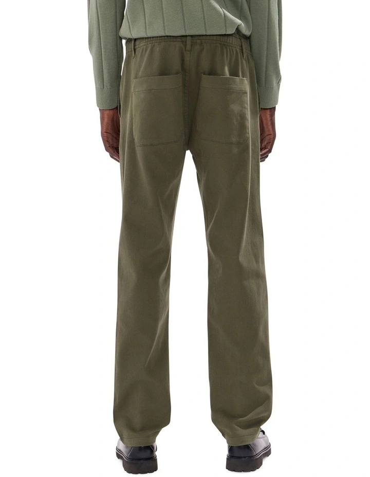 Dave Slim Fit Pant in Dark Moss image 5
