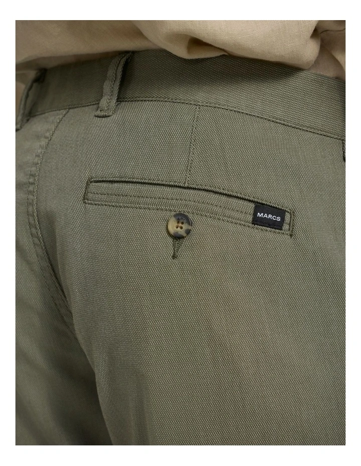 Brayden Textured Chino Short in Dark Olive image 5
