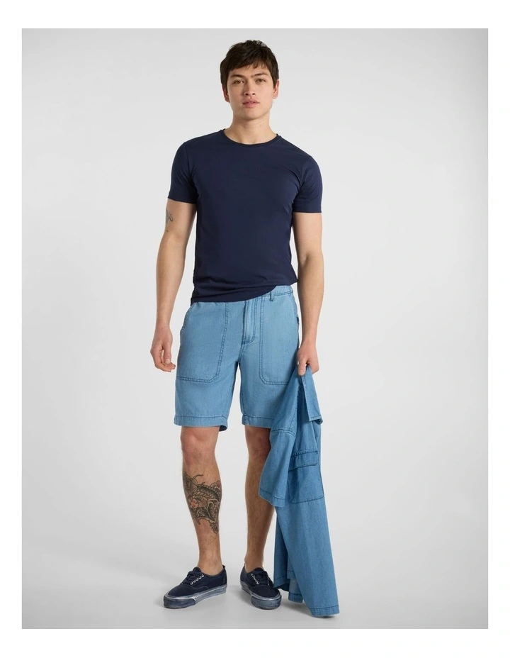 Maurice Denim Short in Chambray Blue image 2