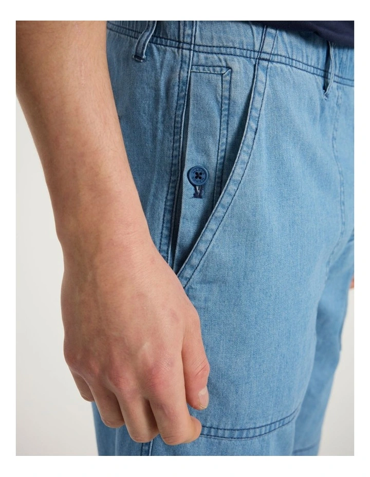 Maurice Denim Short in Chambray Blue image 3