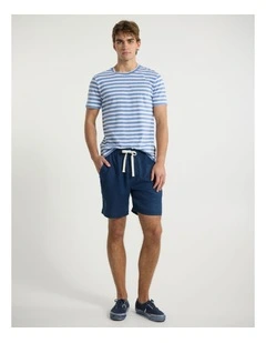 Carter Linen Short in Navy