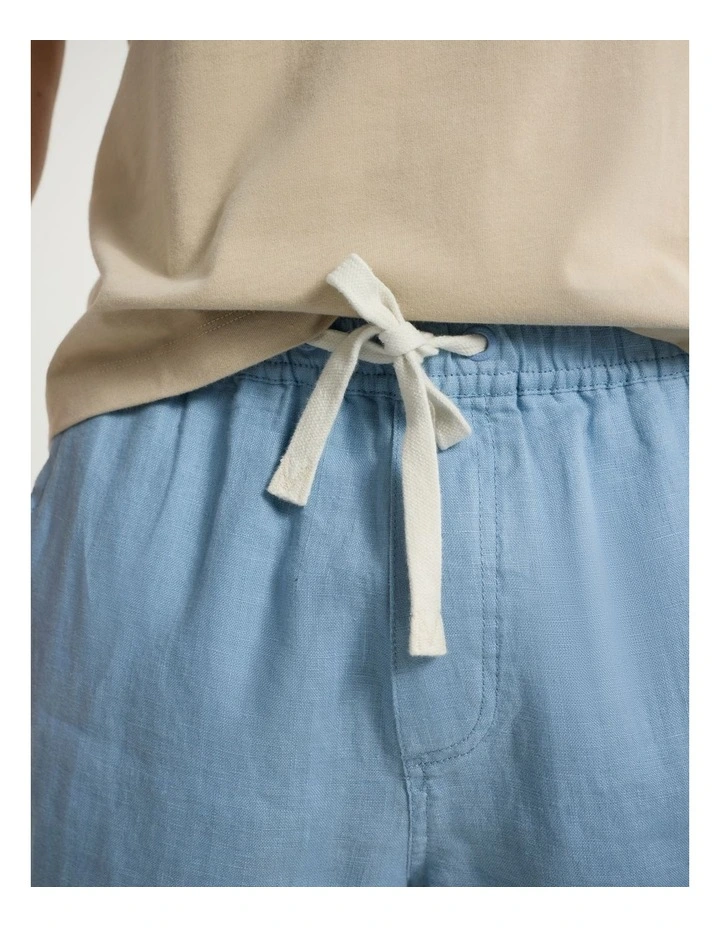 Carter Linen Short in Storm Blue image 4