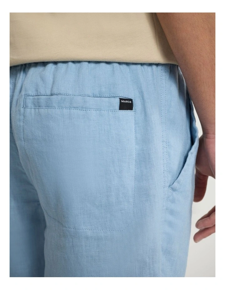 Carter Linen Short in Storm Blue image 5