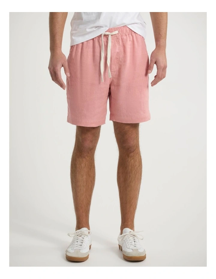 Carter Linen Short in Pink image 2