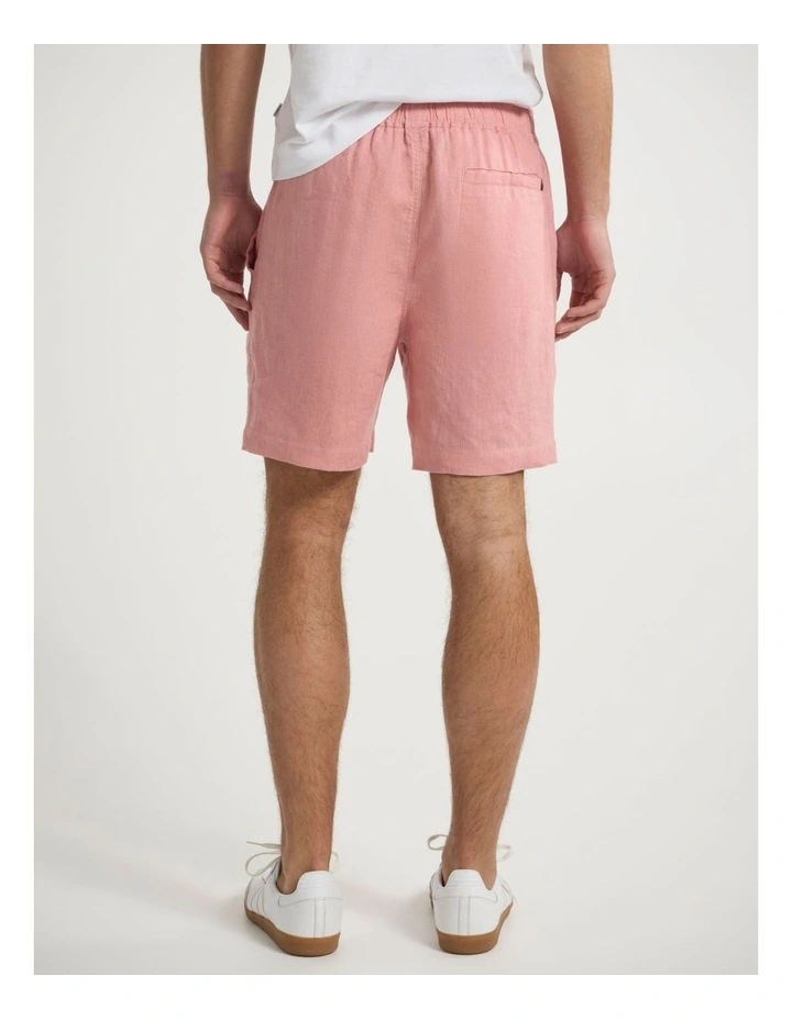 Carter Linen Short in Pink image 3