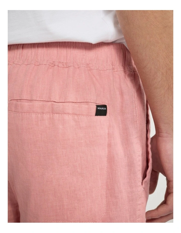 Carter Linen Short in Pink image 4