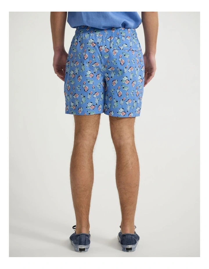 Reel World Swim Short in Blue Multi image 3