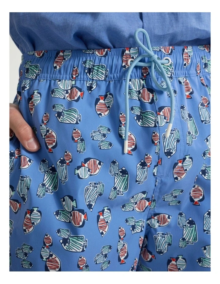 Reel World Swim Short in Blue Multi image 4