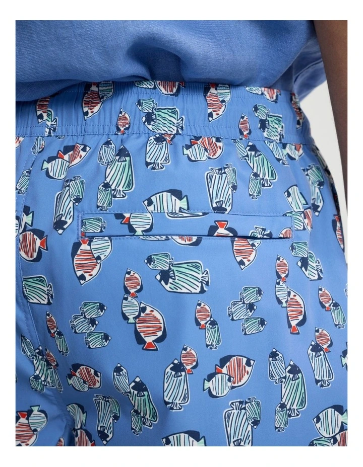 Reel World Swim Short in Blue Multi image 5