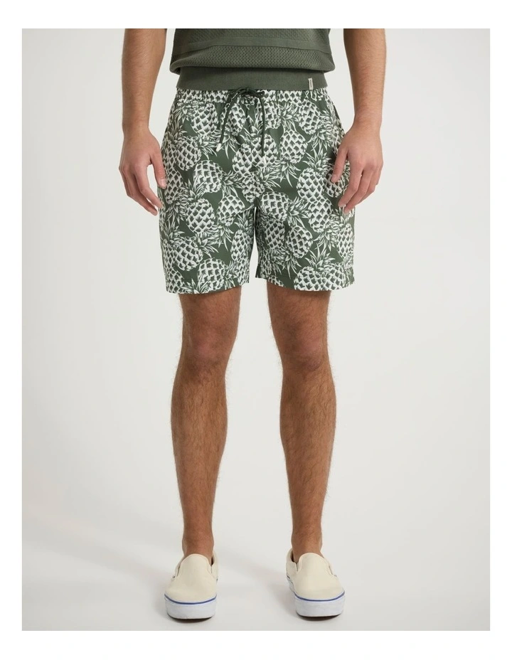 A Little More Pine Swim Short in Thyme Multi image 2