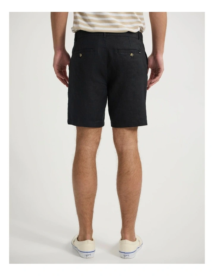 Stevie Linen Chino Short in Black image 3