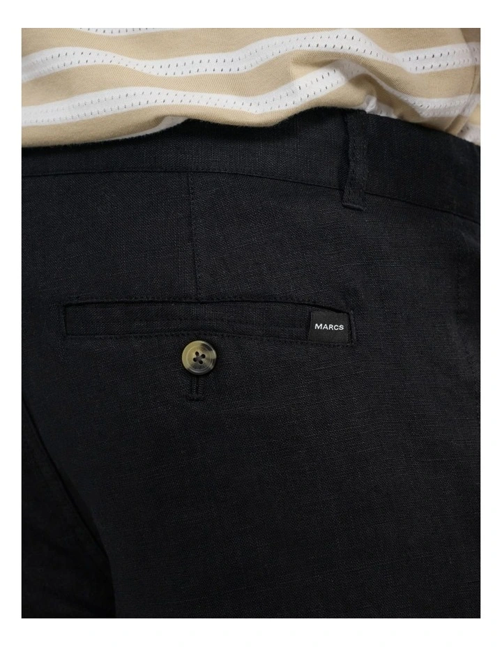 Stevie Linen Chino Short in Black image 4
