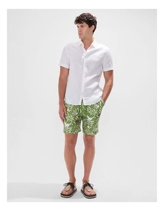 High Hopes Linen Short in Green Multi