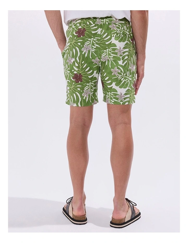 High Hopes Linen Short in Green Multi image 4