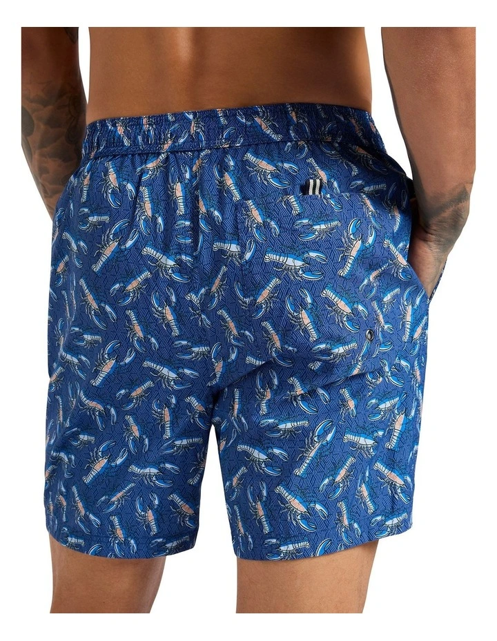 Lobster Dance Swim Short in Marine Multi image 5