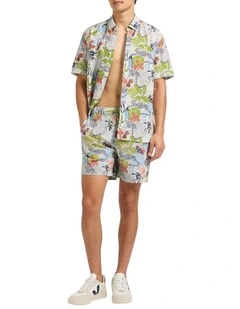 Leopard Lair Swim Short in Kenya Sand