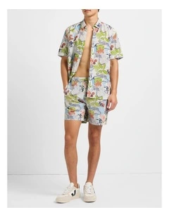 Leopard Lair Swim Short in Kenya Sand