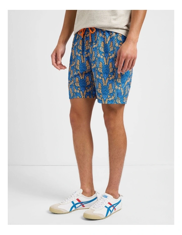 Naxos Swim Short in Orange Multi image 1