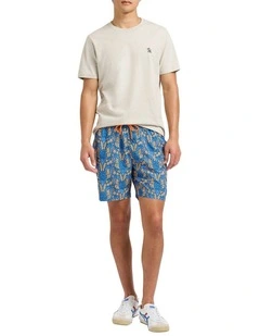 Naxos Swim Short in Orange Multi
