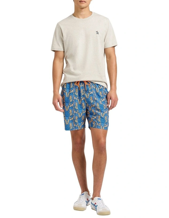 Naxos Swim Short in Orange Multi image 1