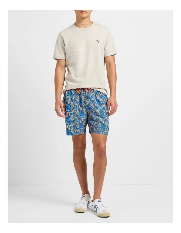 Naxos Swim Short in Orange Multi image 2