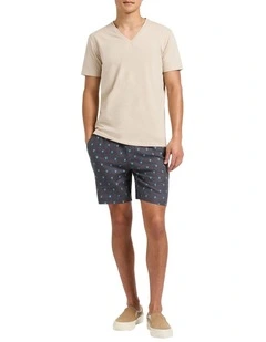 Carlton Linen Short in Graphite