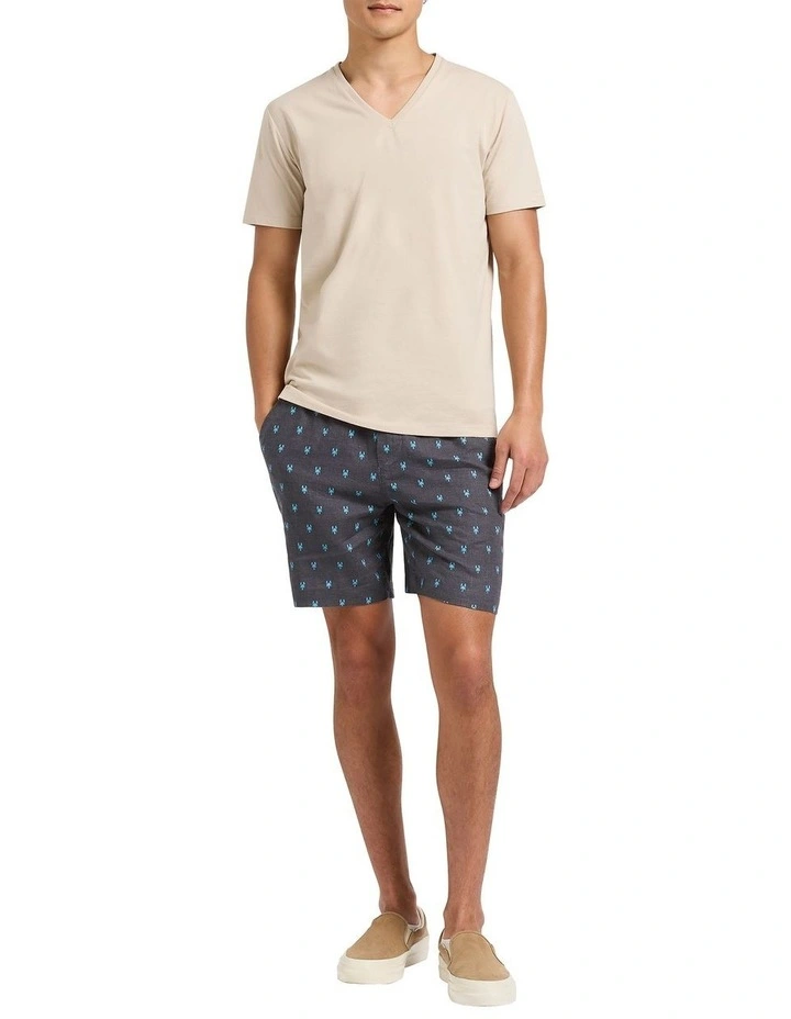 Carlton Linen Short in Graphite image 1