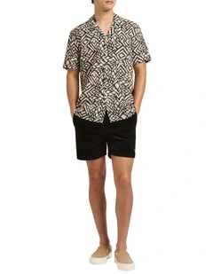 Charlie Corduroy Short in Black