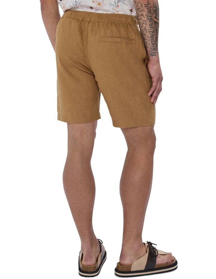 George Linen Short in Cinnamon image 4