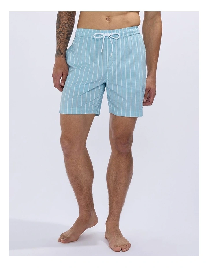 Brad Stripe Swim Short in Blue Stripe image 2