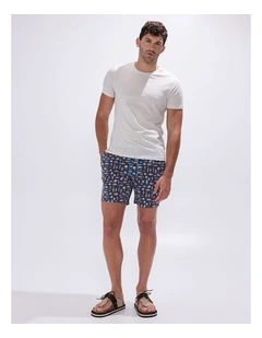 Fin-Tastic Swim Short in Navy Multi